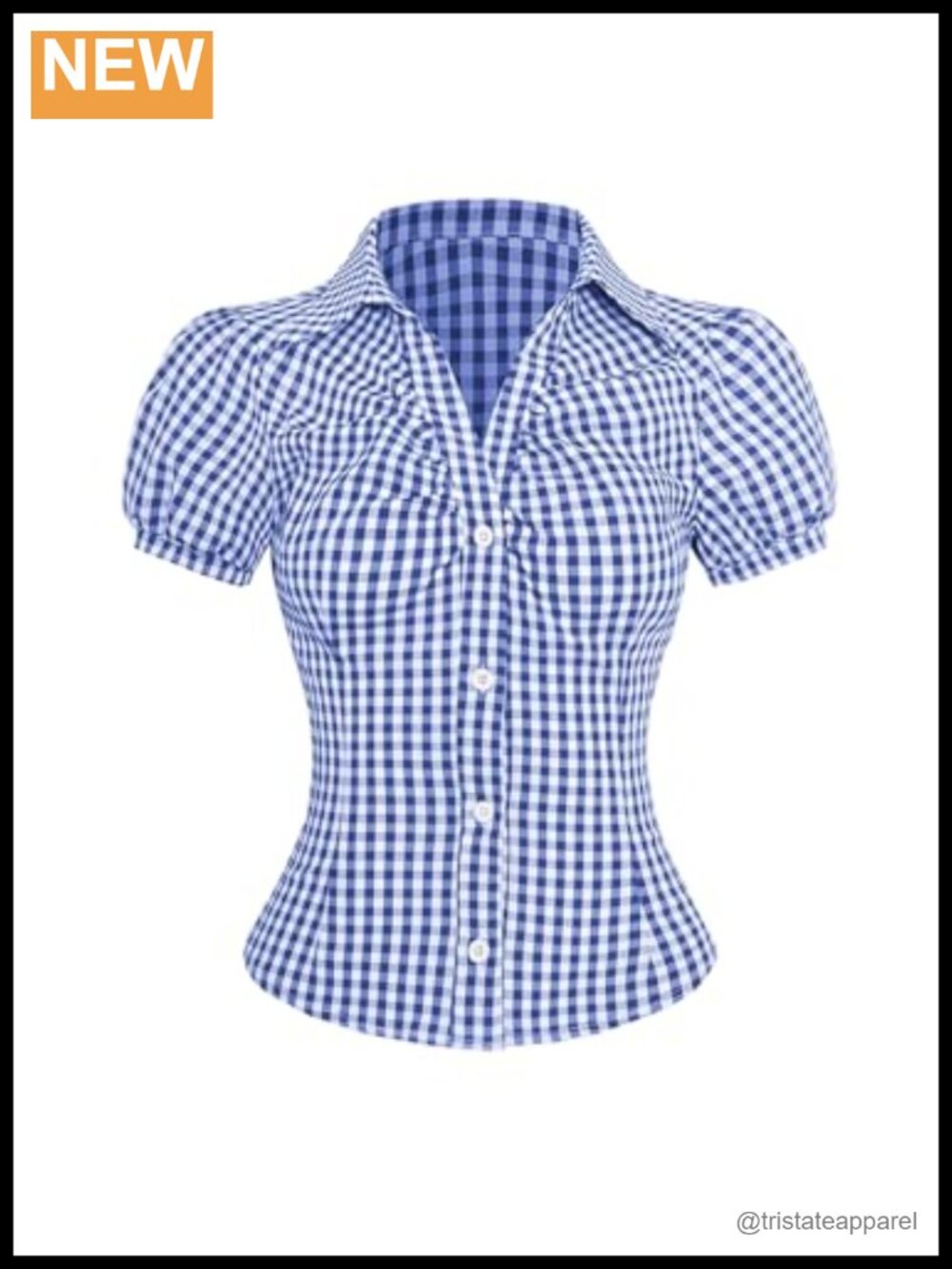 Y2K Gingham Plaid Crop Top Blouse